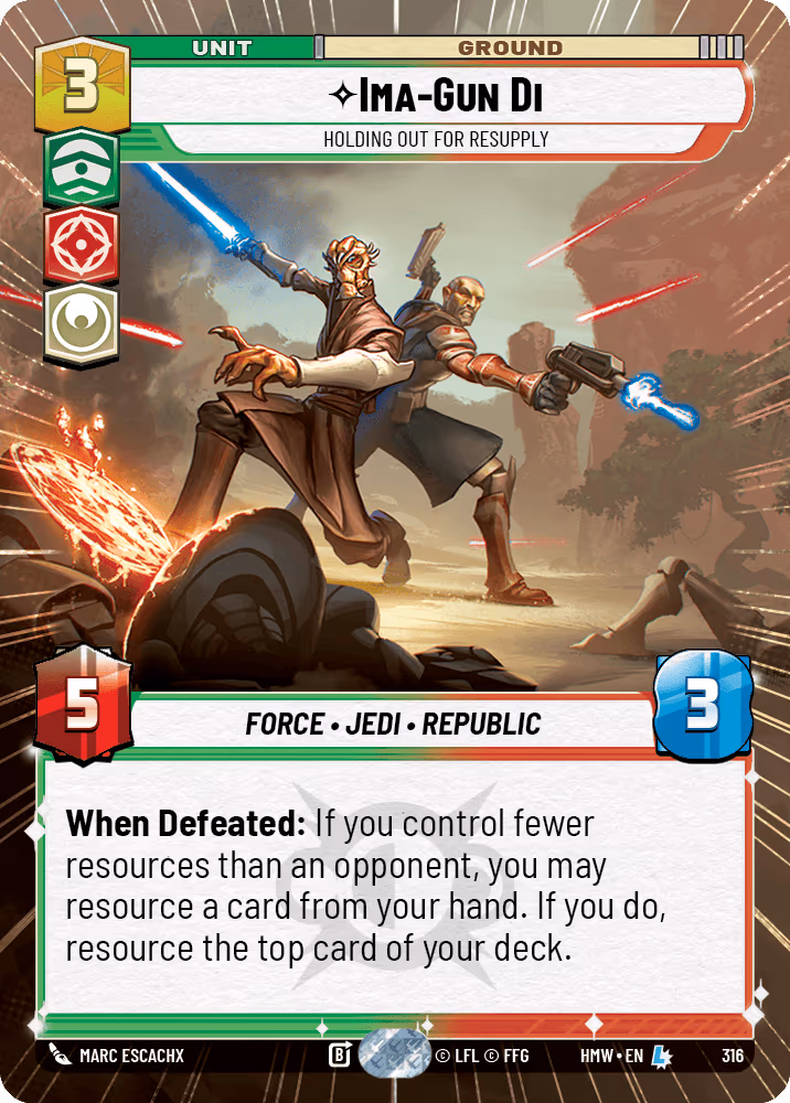 Ima-Gun Di - Holding out for Resupply HMW-316 Hyperspace Star Wars Unlimited card