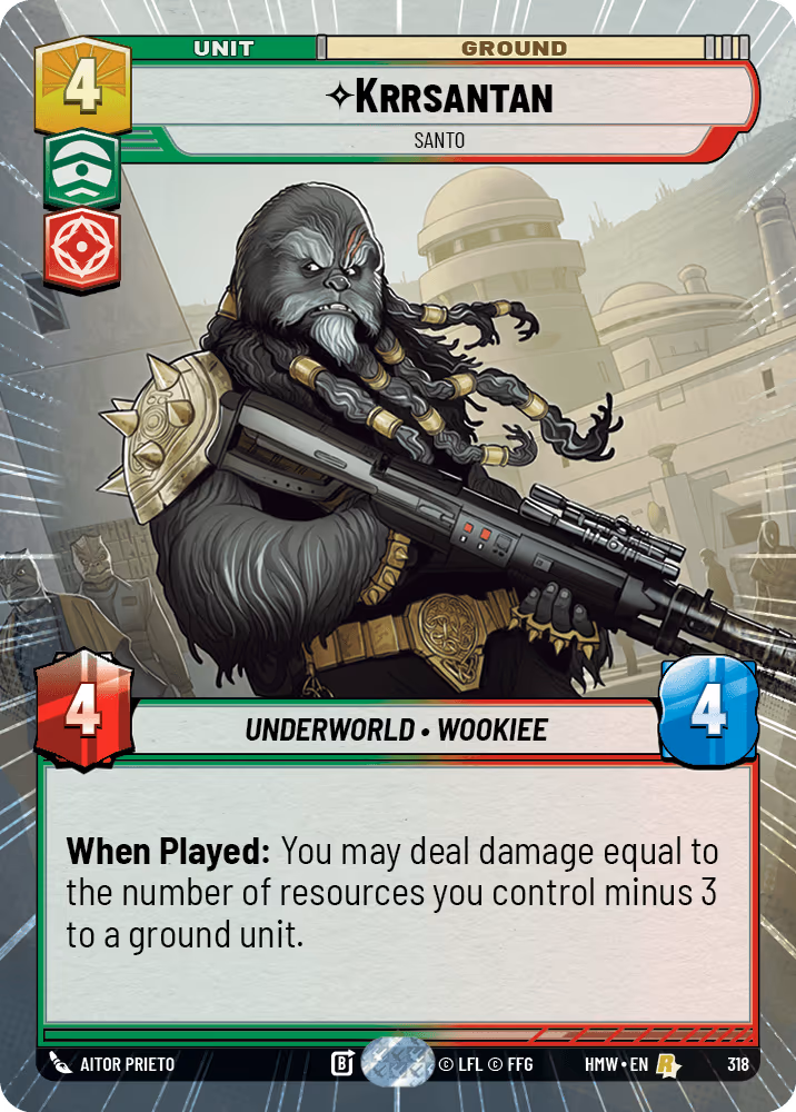 Krrsantan - Santo HMW-318 Hyperspace Star Wars Unlimited card