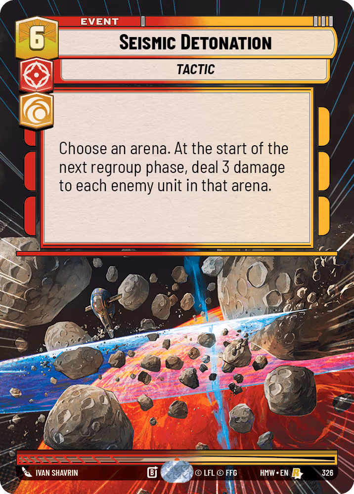 Seismic Detonation HMW-326 Hyperspace Star Wars Unlimited card