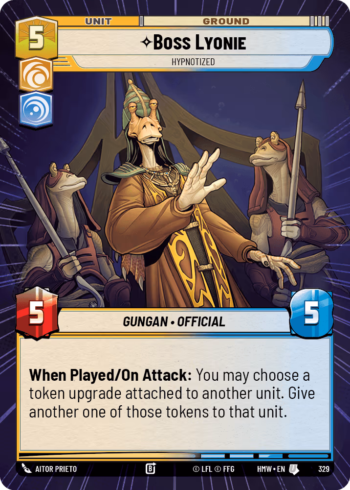 Boss Lyonie - Hypnotized HMW-329 Hyperspace Star Wars Unlimited card
