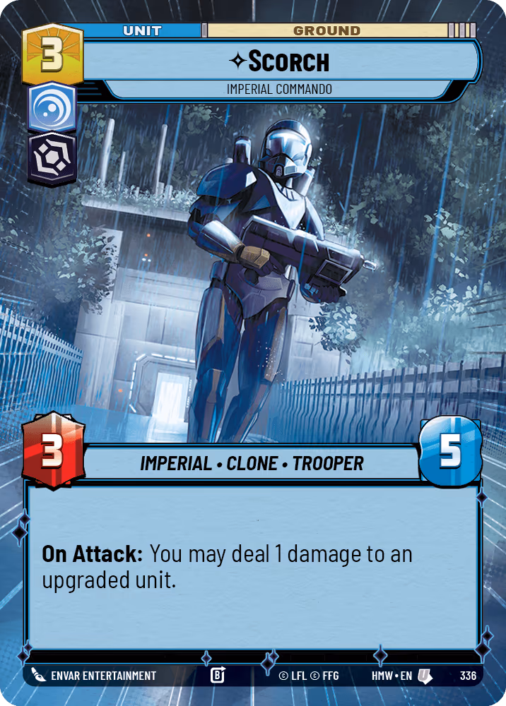 Scorch - Imperial Commando HMW-336 Hyperspace Star Wars Unlimited card