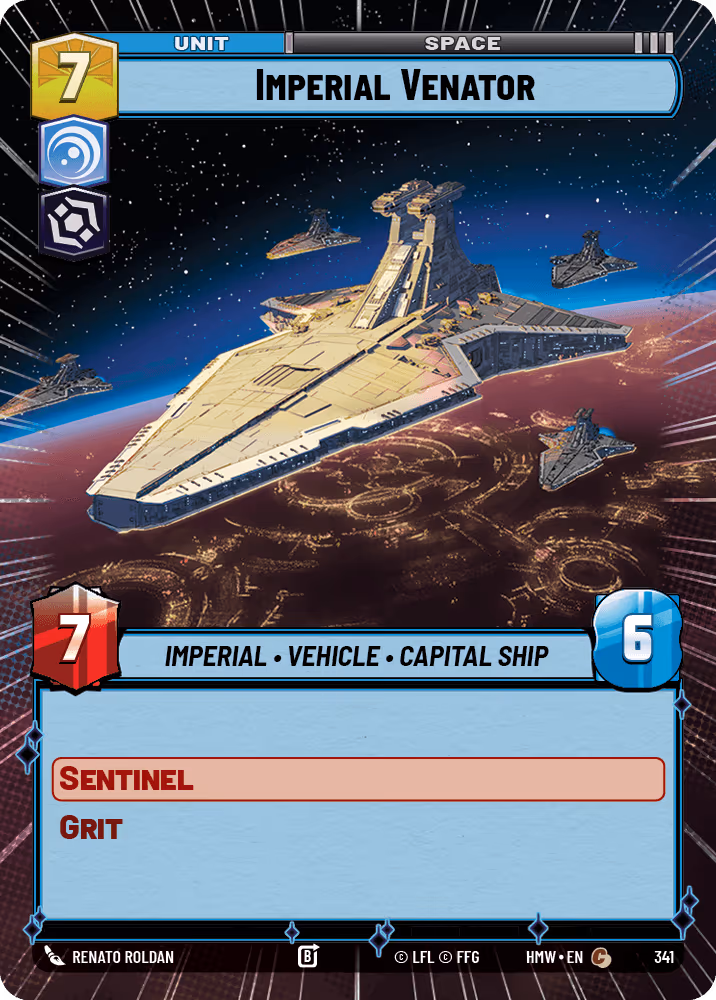 Imperial Venator HMW-341 Hyperspace Star Wars Unlimited card