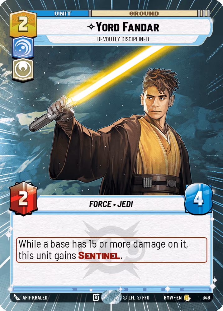 Yord Fandar - Devoutly Disciplined HMW-346 Hyperspace Star Wars Unlimited card