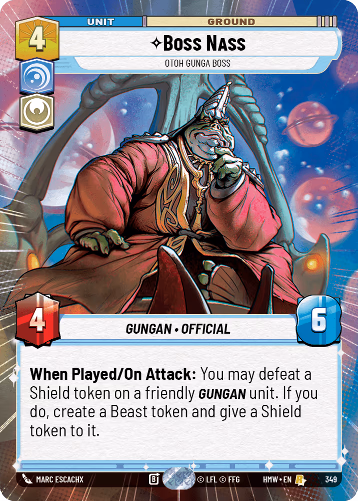 Boss Nass - Otoh Gunga Boss HMW-349 Hyperspace Star Wars Unlimited card