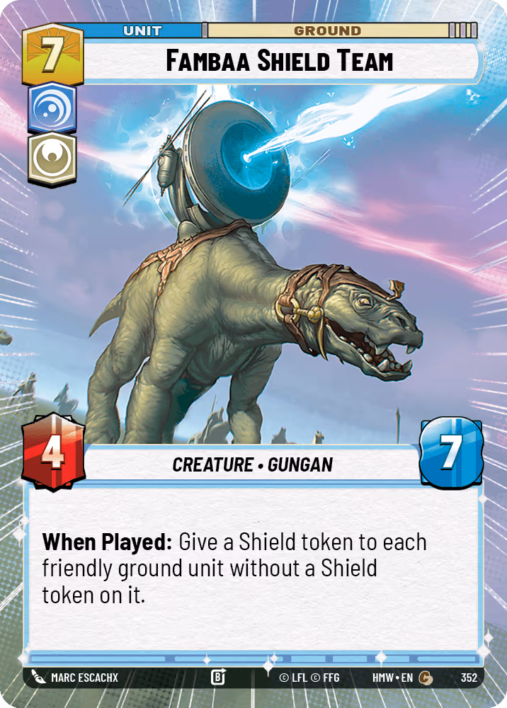 Fambaa Shield Team HMW-352 Hyperspace Star Wars Unlimited card