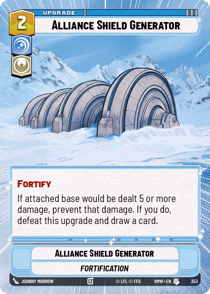 Alliance Shield Generator HMW-353 Hyperspace Star Wars Unlimited card