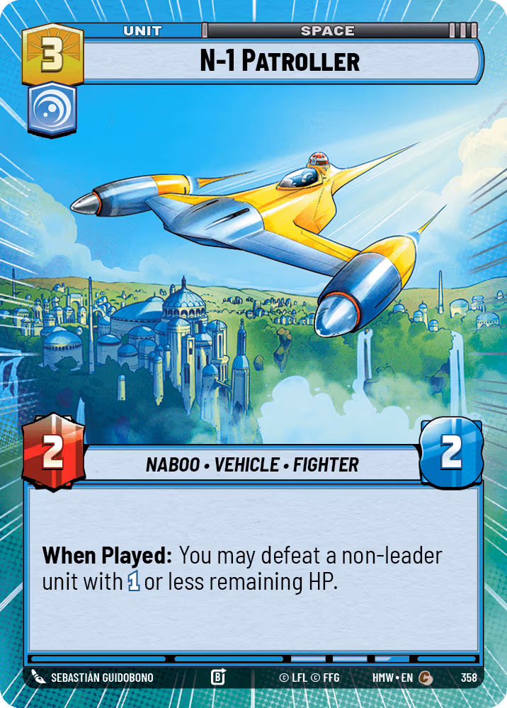 N-1 Patroller HMW-358 Hyperspace Star Wars Unlimited card