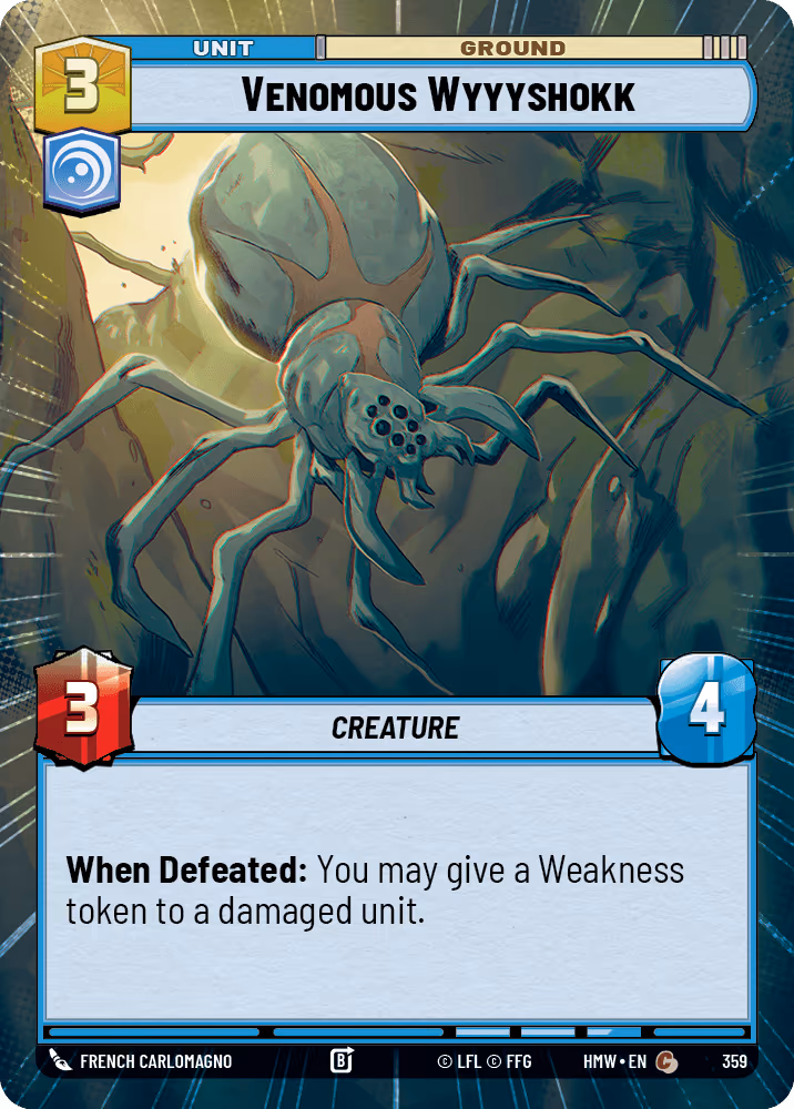 Venomous Wyyyshokk HMW-359 Hyperspace Star Wars Unlimited card