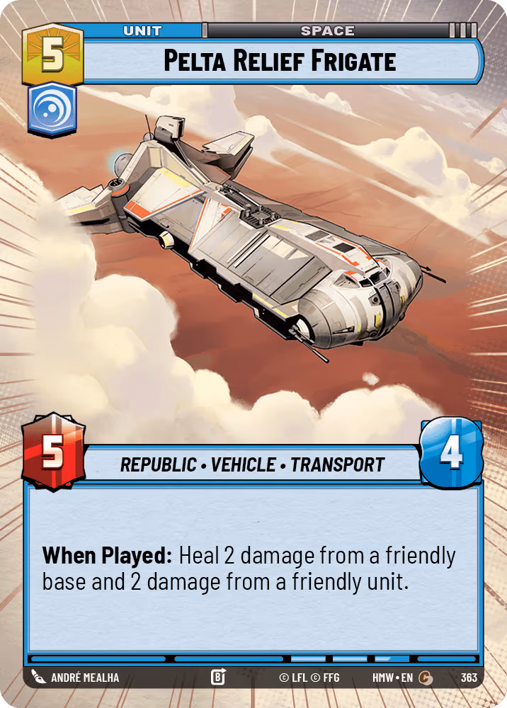 Pelta Relief Frigate HMW-363 Hyperspace Star Wars Unlimited card