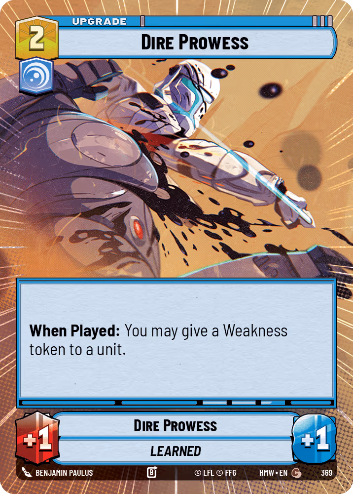 Dire Prowess HMW-369 Hyperspace Star Wars Unlimited card
