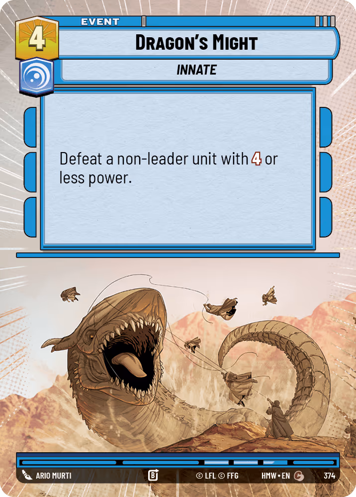 Dragon's Might HMW-374 Hyperspace Star Wars Unlimited card