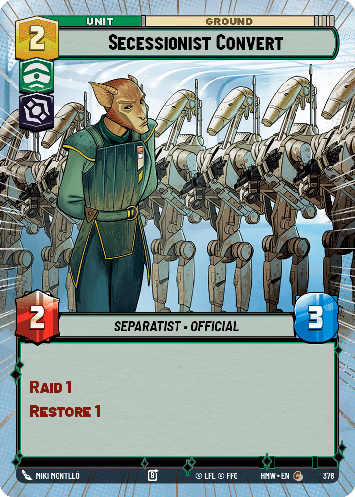 Secessionist Convert HMW-378 Hyperspace Star Wars Unlimited card