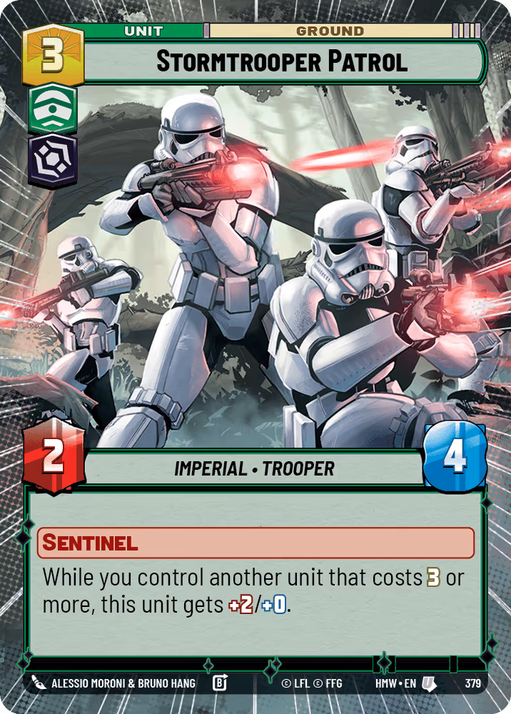 Stormtrooper Patrol HMW-379 Hyperspace Star Wars Unlimited card