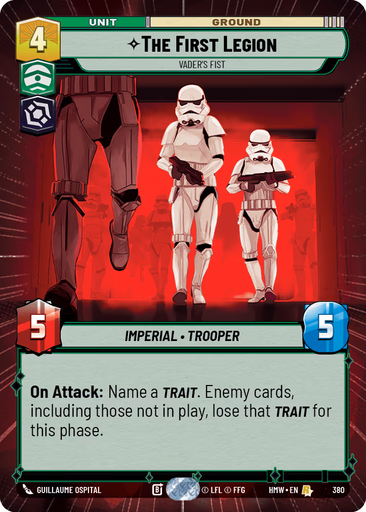 The First Legion - Vader's Fist HMW-380 Hyperspace Star Wars Unlimited card