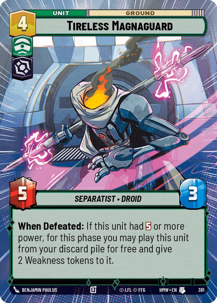 Tireless Magnaguard HMW-381 Hyperspace Star Wars Unlimited card