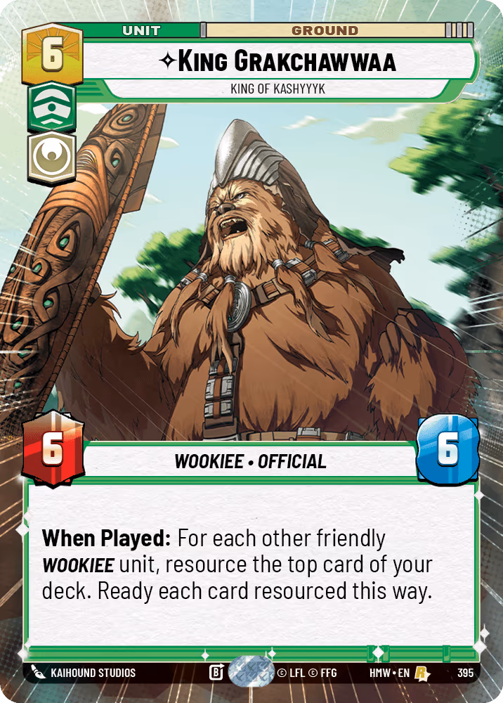 King Grakchawwaa - King of Kashyyyk HMW-395 Hyperspace Star Wars Unlimited card