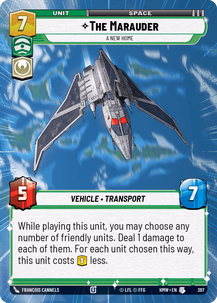 The Marauder - A New Home HMW-397 Hyperspace Star Wars Unlimited card