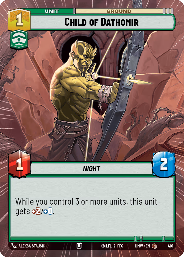 Child of Dathomir HMW-401 Hyperspace Star Wars Unlimited card