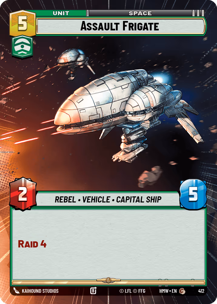 Assault Frigate HMW-412 Hyperspace Star Wars Unlimited card