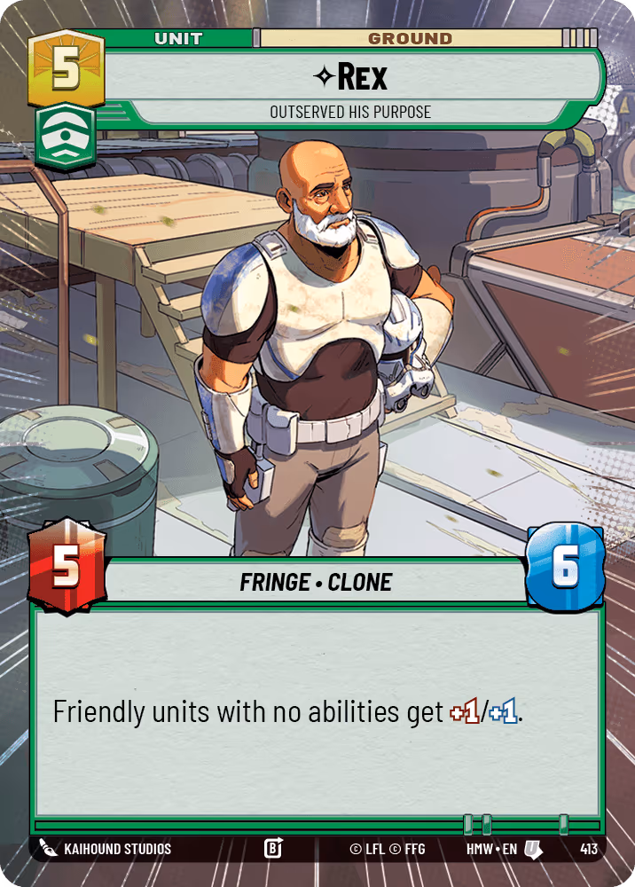 Rex - Outserved His Purpose HMW-413 Hyperspace Star Wars Unlimited card