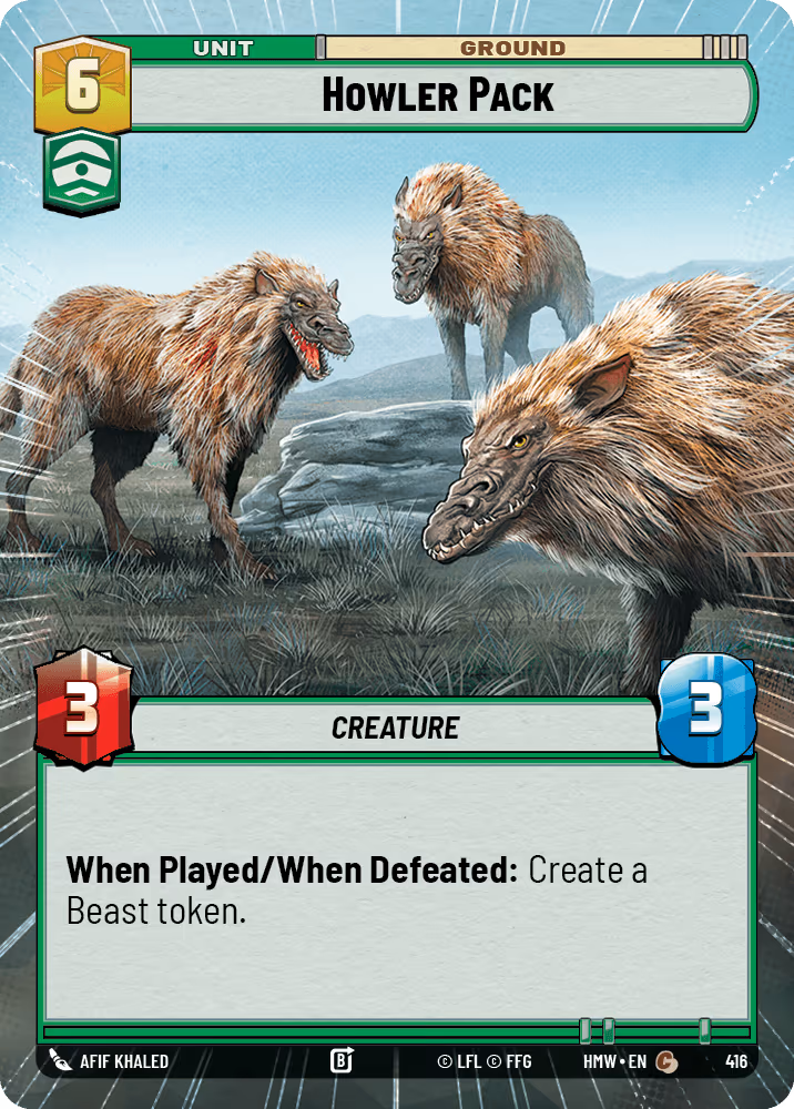 Howler Pack HMW-416 Hyperspace Star Wars Unlimited card