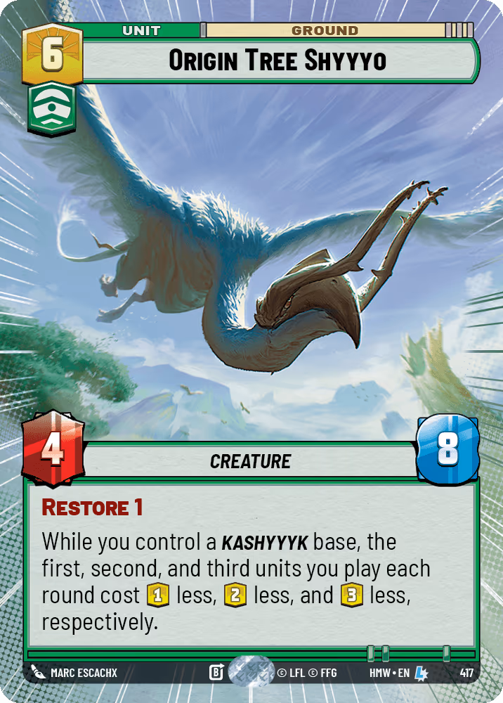 Origin Tree Shyyyo HMW-417 Hyperspace Star Wars Unlimited card