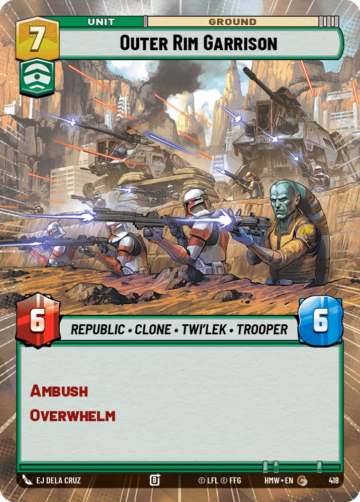 Outer Rim Garrison HMW-418 Hyperspace Star Wars Unlimited card