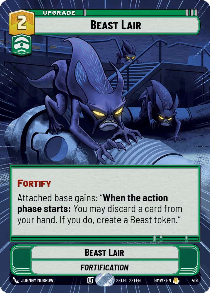 Beast Lair HMW-419 Hyperspace Star Wars Unlimited card