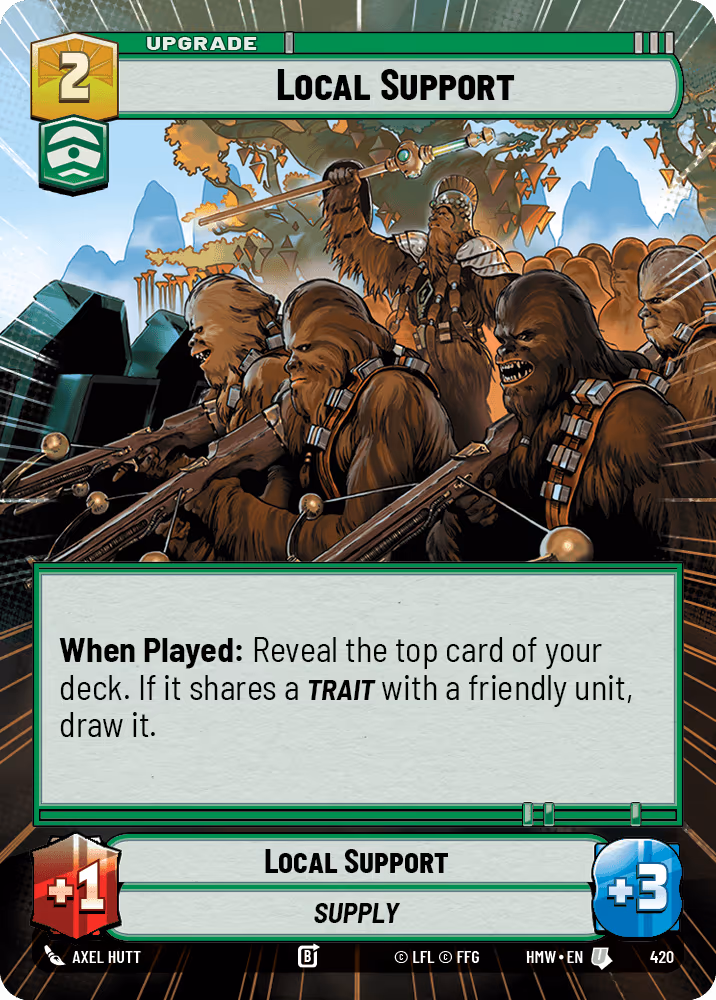 Local Support HMW-420 Hyperspace Star Wars Unlimited card
