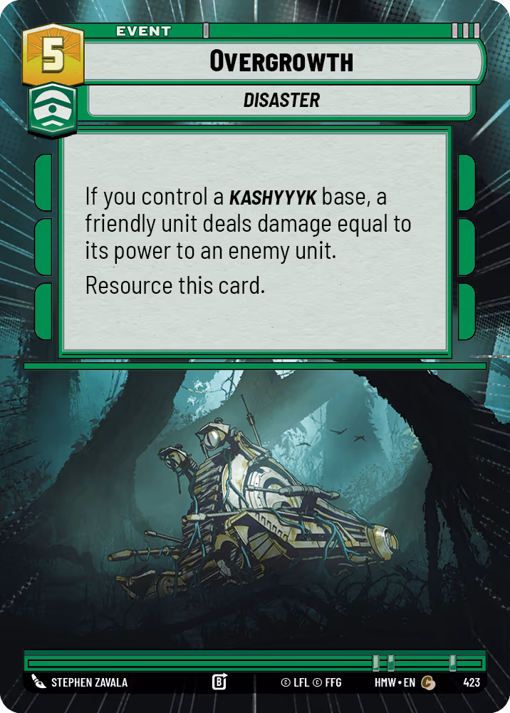 Overgrowth HMW-423 Hyperspace Star Wars Unlimited card