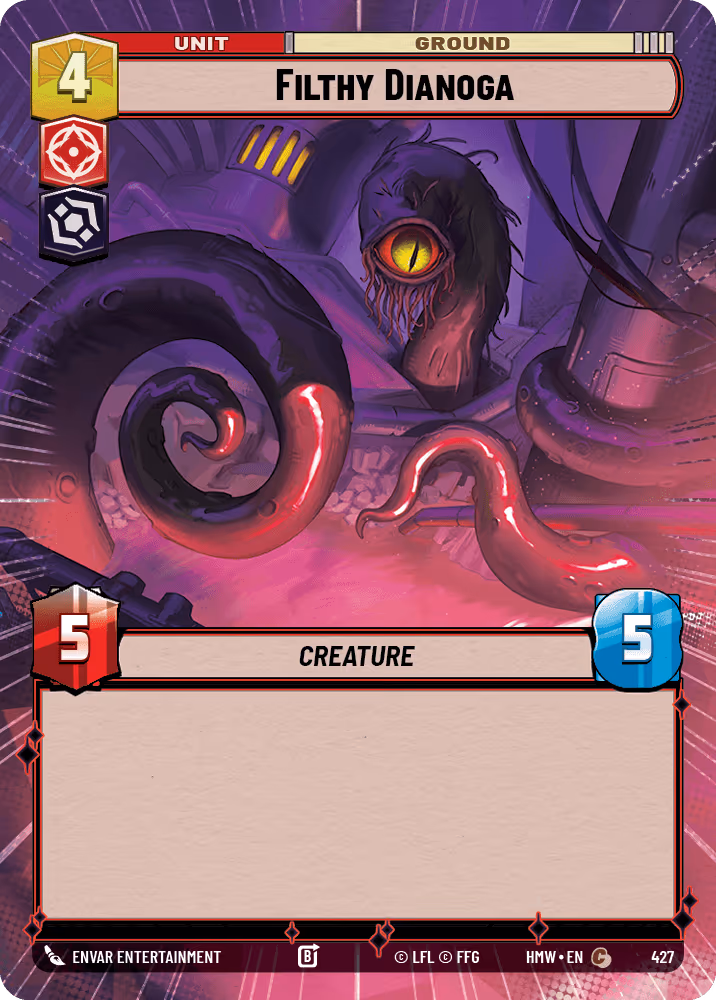Filthy Dianoga HMW-427 Hyperspace Star Wars Unlimited card