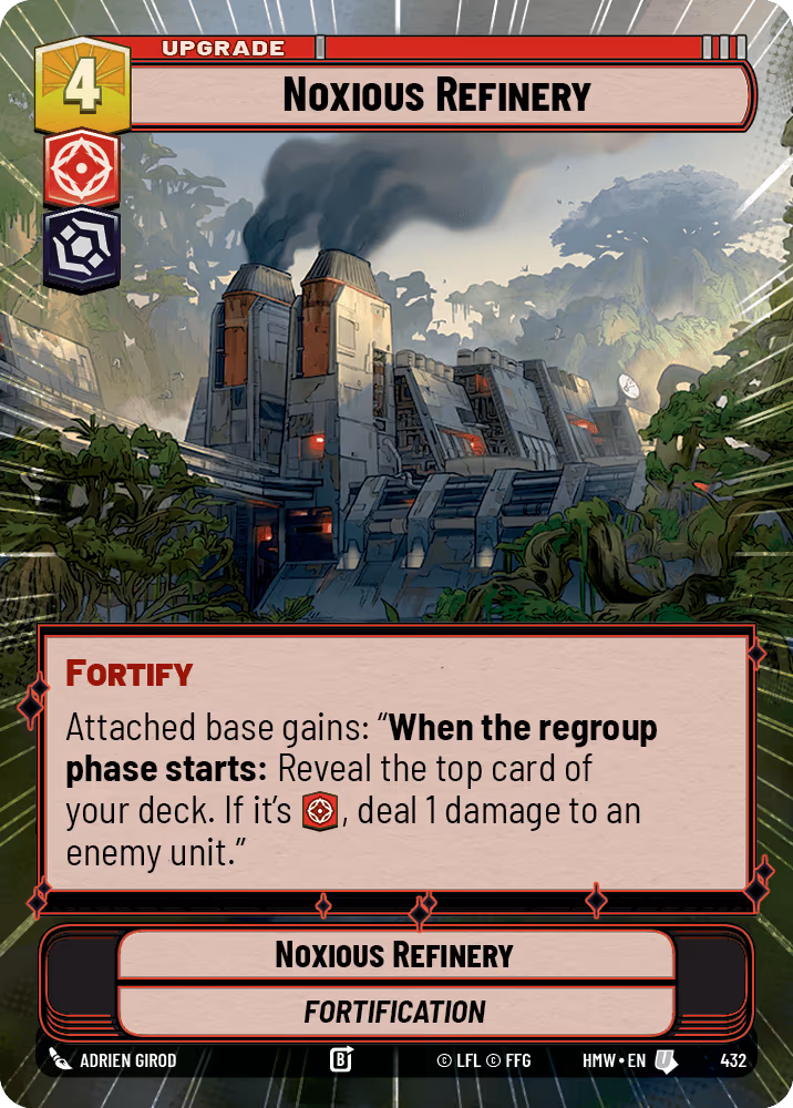 Noxious Refinery HMW-432 Hyperspace Star Wars Unlimited card
