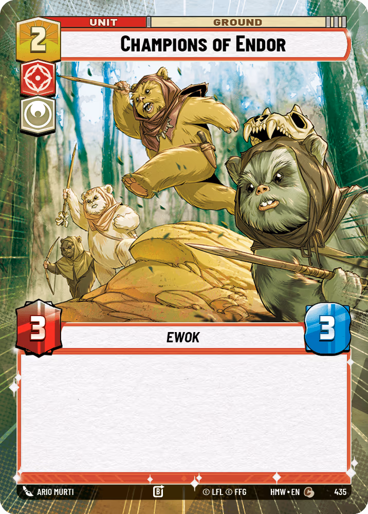 Champions of Endor HMW-435 Hyperspace Star Wars Unlimited card