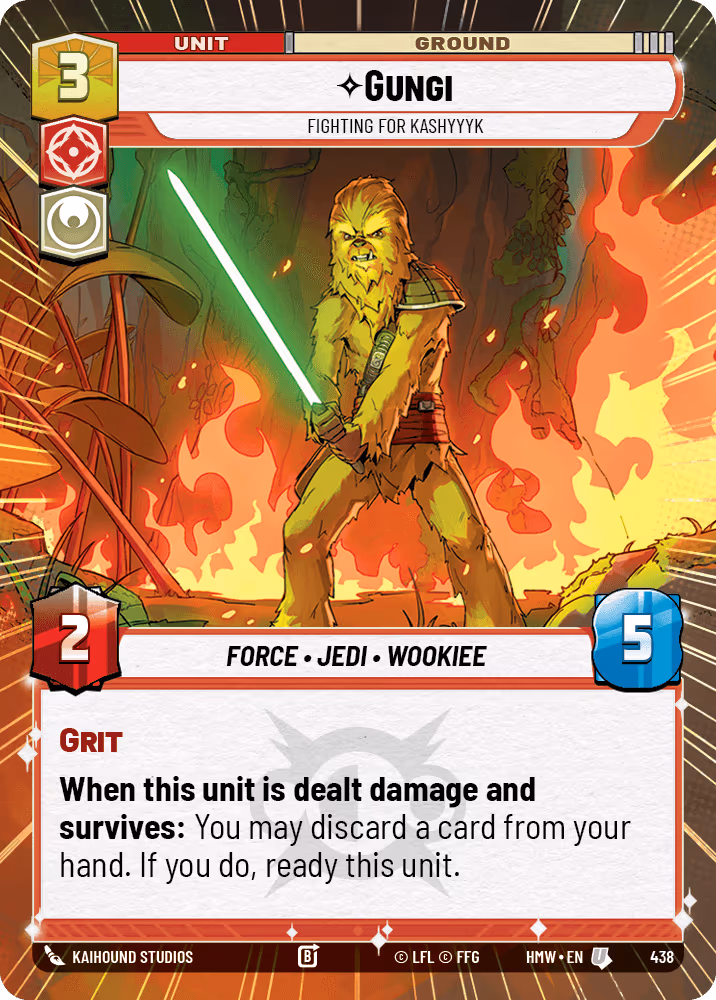 Gungi - Fighting for Kashyyyk HMW-438 Hyperspace Star Wars Unlimited card