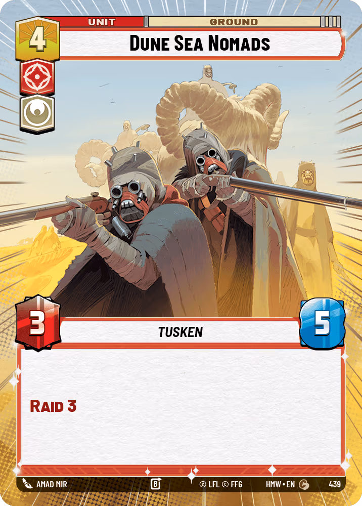 Dune Sea Nomads HMW-439 Hyperspace Star Wars Unlimited card