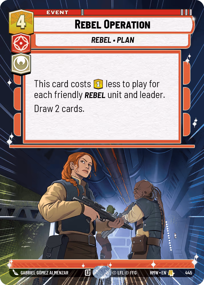 Rebel Operation HMW-445 Hyperspace Star Wars Unlimited card