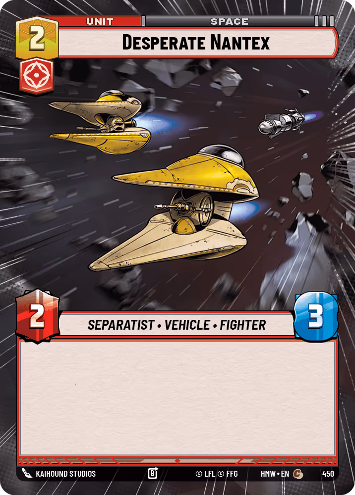 Desperate Nantex HMW-450 Hyperspace Star Wars Unlimited card