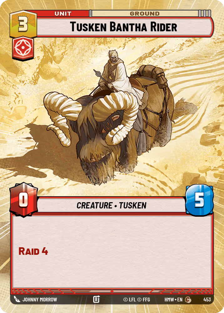 Tusken Bantha Rider HMW-453 Hyperspace Star Wars Unlimited card