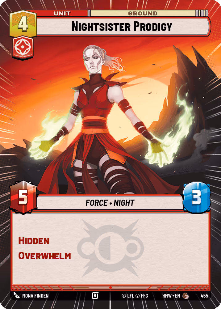 Nightsister Prodigy HMW-455 Hyperspace Star Wars Unlimited card