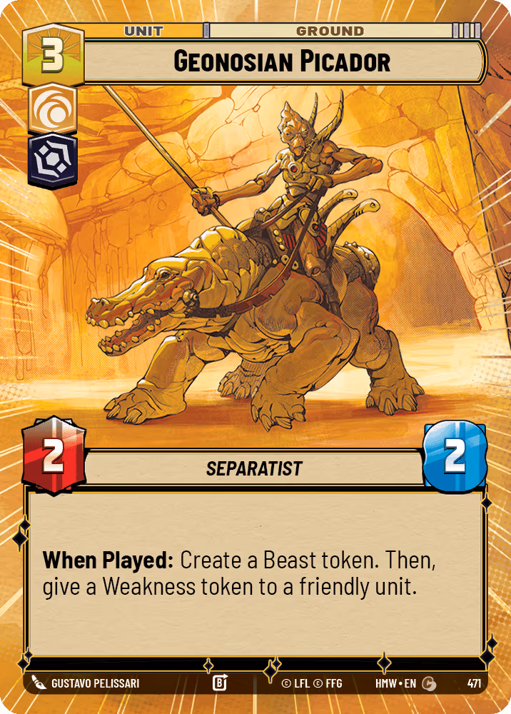 Geonosian Picador HMW-471 Hyperspace Star Wars Unlimited card
