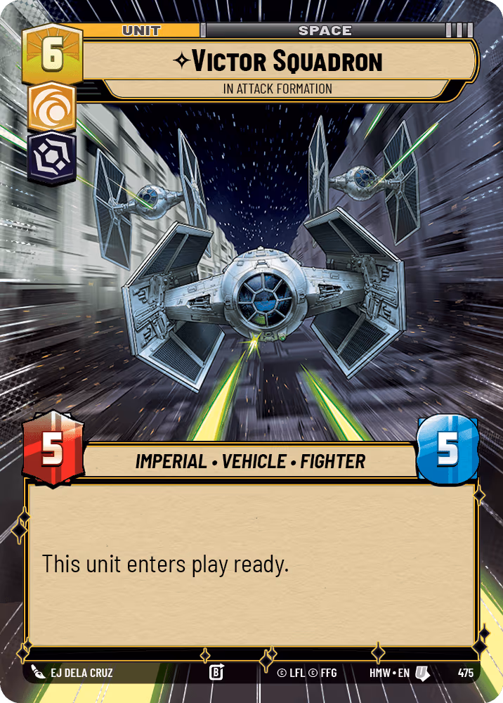 Victor Squadron - In Attack Formation HMW-475 Hyperspace Star Wars Unlimited card