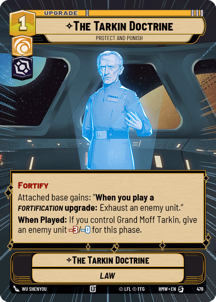 The Tarkin Doctrine - Protect and Punish HMW-478 Hyperspace Star Wars Unlimited card