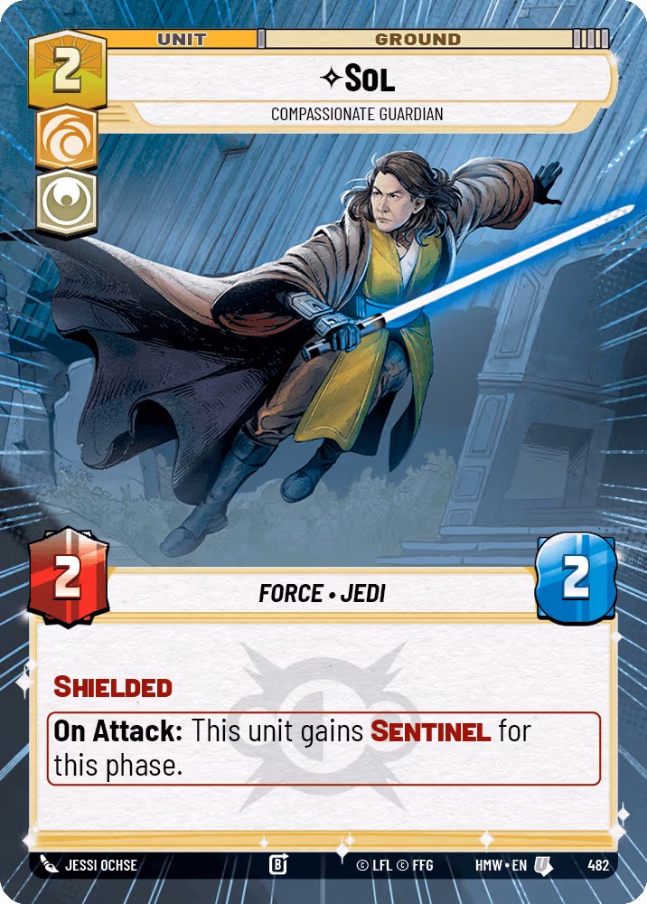 Sol - Compassionate Guardian HMW-482 Hyperspace Star Wars Unlimited card