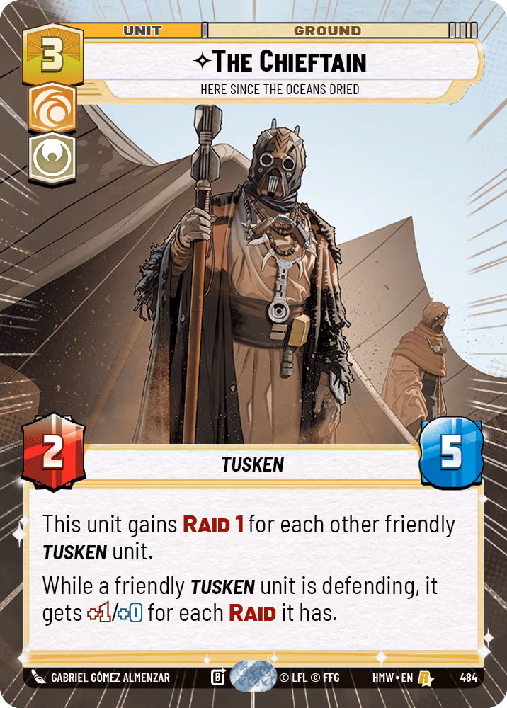 The Chieftain - Here Since the Oceans Dried HMW-484 Hyperspace Star Wars Unlimited card