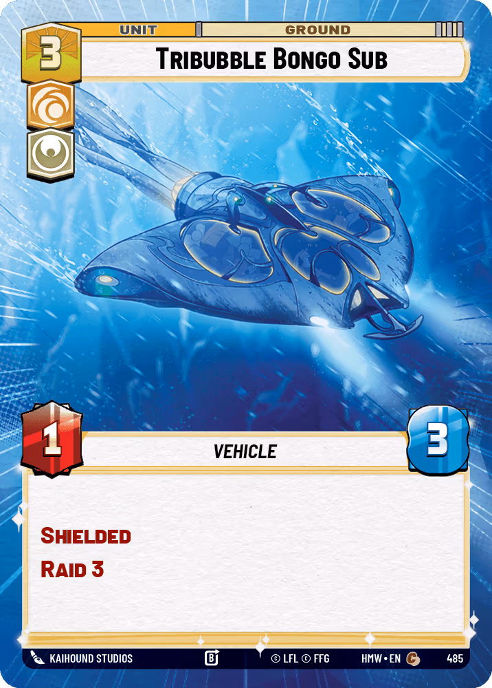 Tribubble Bongo Sub HMW-485 Hyperspace Star Wars Unlimited card