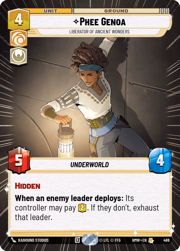 Phee Genoa - Liberator of Ancient Wonders HMW-486 Hyperspace Star Wars Unlimited card
