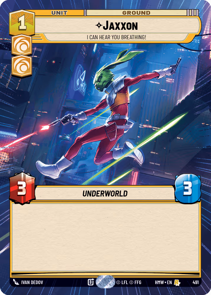 Jaxxon - I Can Hear You Breathing! HMW-491 Hyperspace Star Wars Unlimited card
