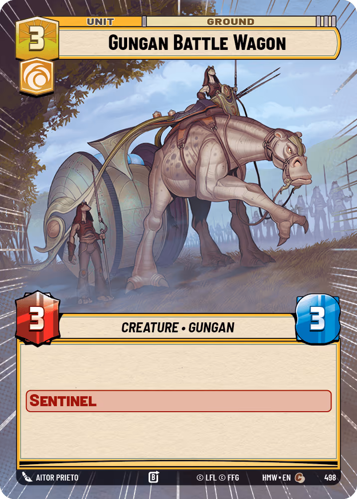 Gungan Battle Wagon HMW-498 Hyperspace Star Wars Unlimited card