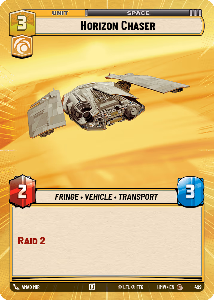 Horizon Chaser HMW-499 Hyperspace Star Wars Unlimited card