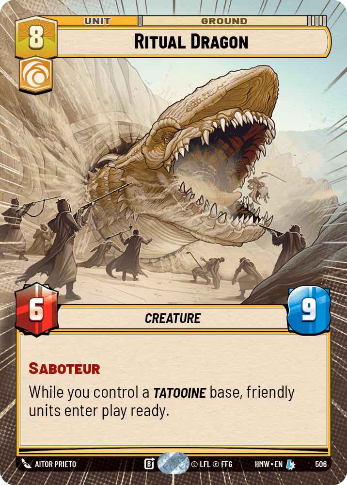 Ritual Dragon HMW-506 Hyperspace Star Wars Unlimited card